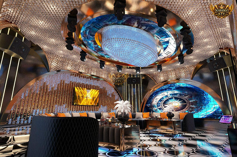 Lối kiến trúc giao thoa giữa nét cổ điển Châu Âu và sự hiện đại, phá cách Tại Karaoke Paris Linh Đàm