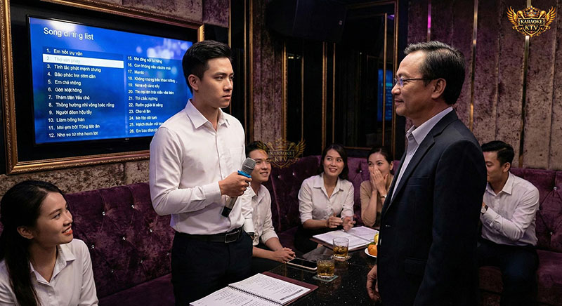 Đi karaoke cùng sếp là một trong những dịp gắn kết team phổ biến trong văn hóa công sở Việt Nam