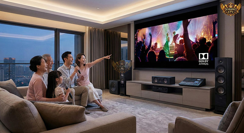 Tích hợp Karaoke vào Home Cinema không chỉ tiết kiệm chi phí mà còn là nơi gắn kết thành viên gia đình mỗi cuối tuần