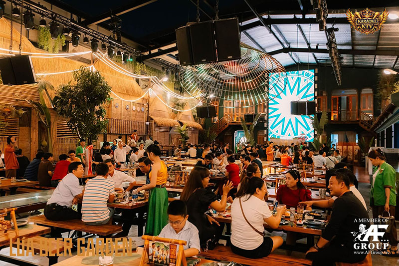 Menu tại Lúa Beer Garden rất phong phú, tập trung vào ẩm thực Việt ba miền truyền thống