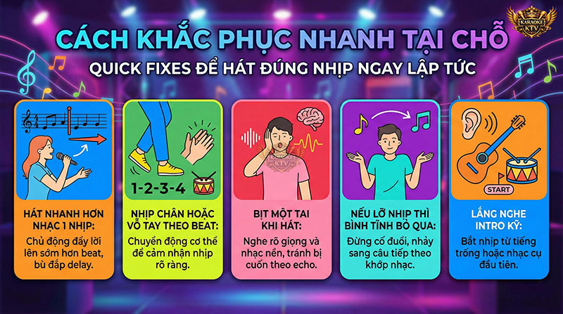 Mẹo "chữa cháy" nhanh khi đang hát bị lệch nhịp