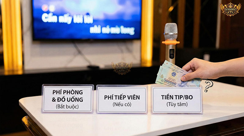 Phân biệt rõ ràng: Tiền tip là khoản tùy tâm, khác hoàn toàn với phí dịch vụ niêm yết