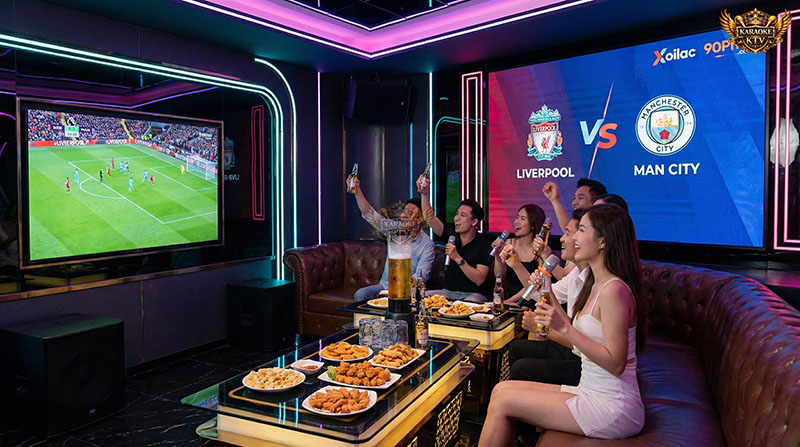 Không gian riêng tư, máy lạnh mát rượi và màn hình lớn giúp bạn tận hưởng trọn vẹn trận đấu mà không lo khói thuốc