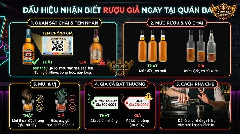 5 Dấu hiệu nhận biết rượu giả ngay tại bàn tiệc