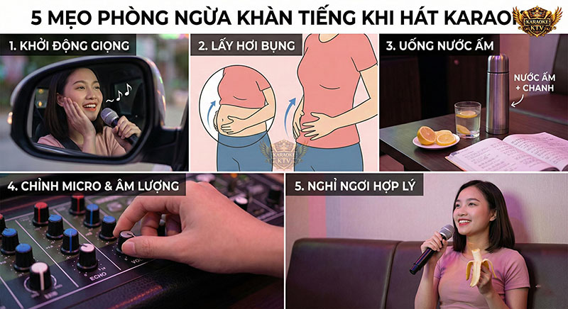 5 tuyệt chiêu đơn giản giúp bạn hát liên tục 3-4 tiếng mà cổ họng vẫn êm ru.