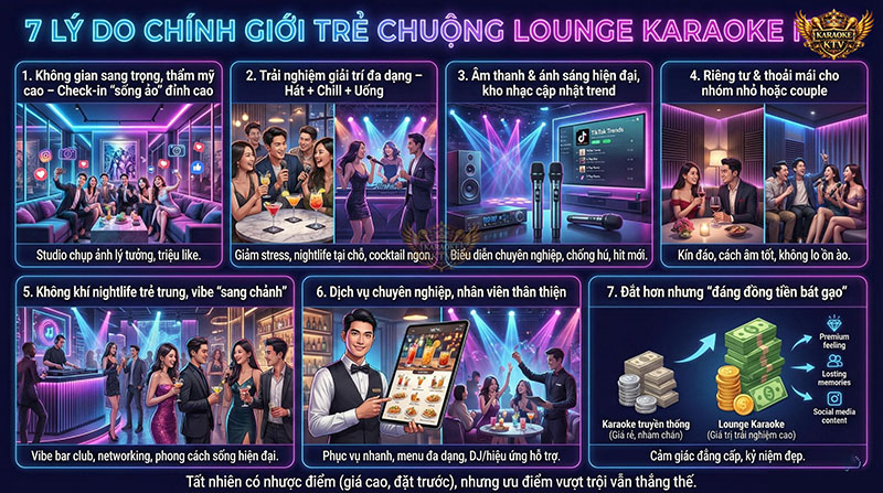 7 lý do chính khiến Lounge Karaoke trở thành xu hướng hàng đầu