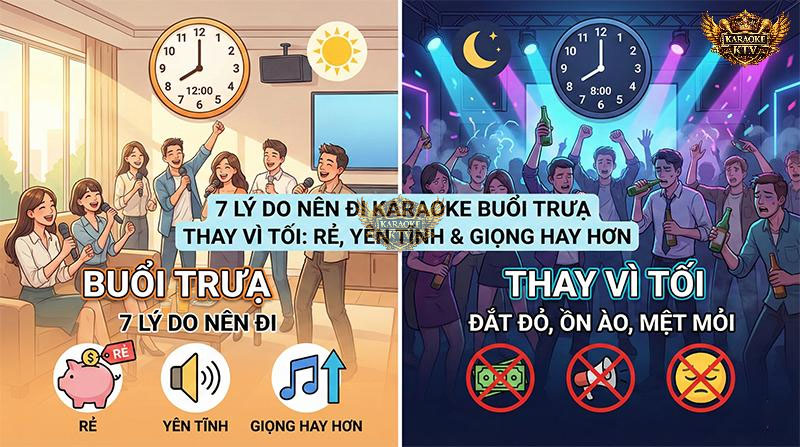 7 lý do nên đi hát karaoke buổi trưa thay vì buổi tối để tiết kiệm chi phí và xả stress