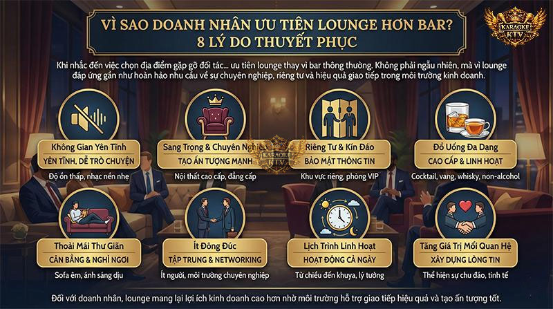 8 điểm cộng tuyệt đối biến lounge trở thành "văn phòng thứ hai" hoàn hảo cho các cuộc đàm phán kinh doanh