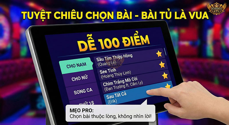 Danh sách các bài hát karaoke dễ đạt 100 điểm nhất
