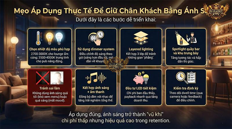 Danh sách 8 mẹo thiết kế ánh sáng quán bar giúp tăng doanh thu và trải nghiệm khách hàng