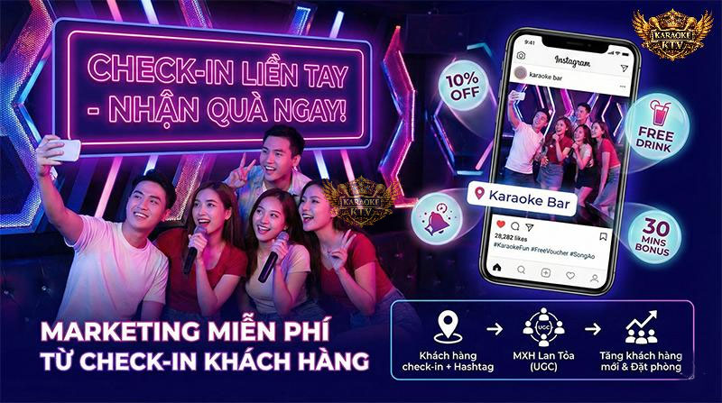 Quán karaoke tận dụng check-in làm marketing miễn phí cực hiệu quả