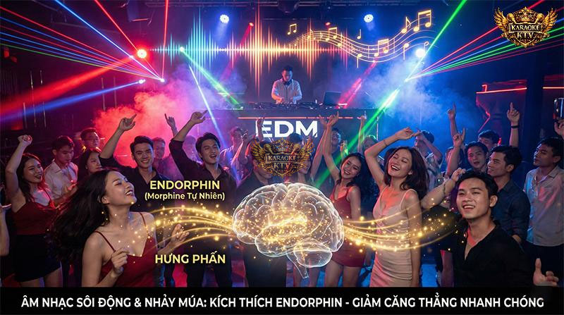 Âm nhạc sôi động & nhảy múa kích thích Endorphin – "morphine tự nhiên"