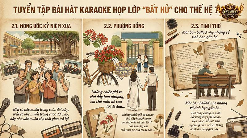 Tuyển Tập Bài Hát Karaoke Họp Lớp Bất Hủ Cho Thế Hệ 7X 8X