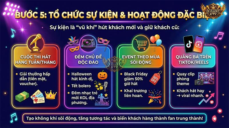 Bước 5: Tổ chức sự kiện & hoạt động đặc biệt