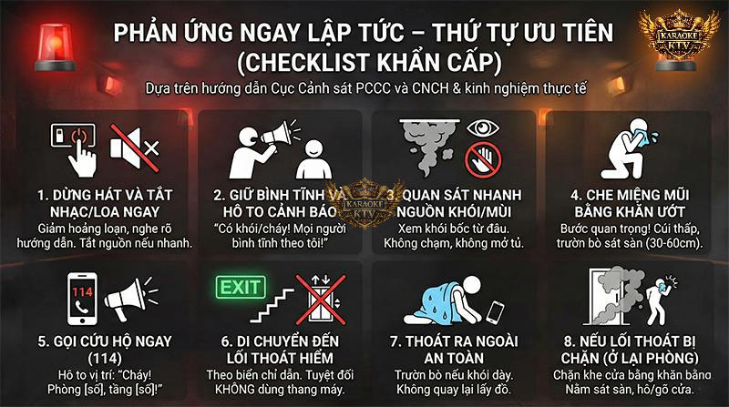 Checklist Sinh Tồn: 8 Bước Phản Ứng Ngay Lập Tức Khi Có Cháy