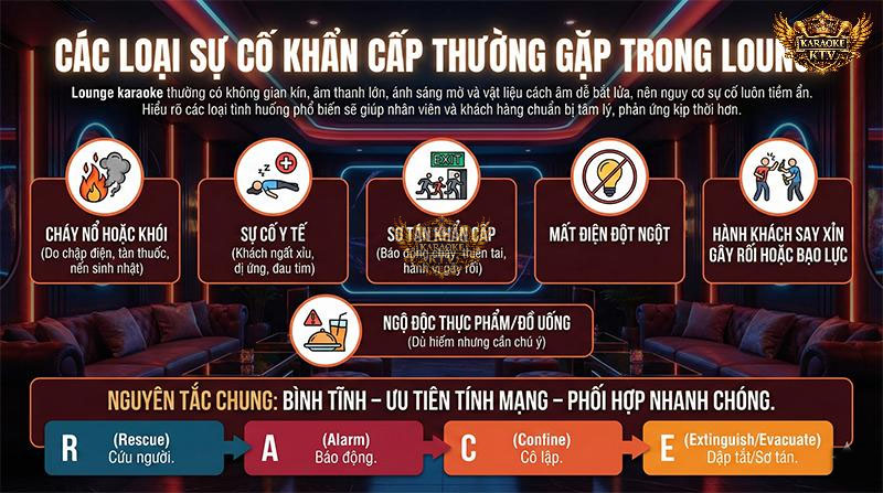 Các Loại Sự Cố Khẩn Cấp Thường Gặp Trong Lounge