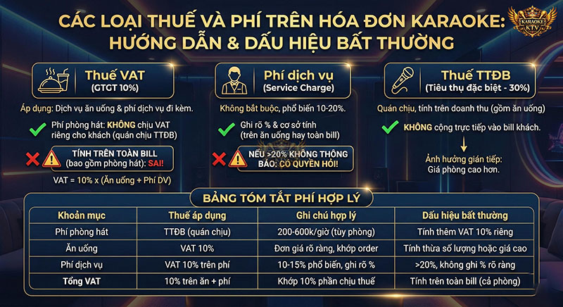 Phân biệt các loại thuế phí karaoke hợp lý và bất thường