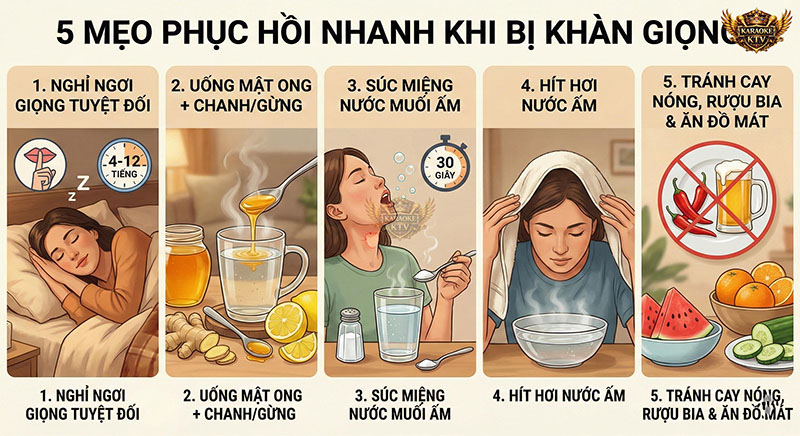 Lỡ "quẩy" quá đà bị khàn giọng? Áp dụng ngay 5 bước này để lấy lại giọng trong "một nốt nhạc