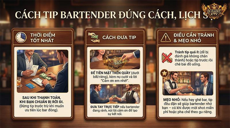 Thời điểm tốt nhất để tip là sau khi thanh toán, kèm theo một lời cảm ơn chân thành