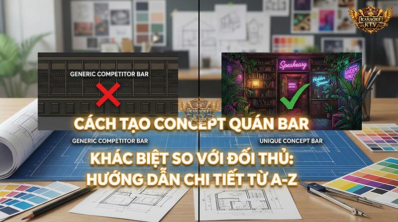 Đừng để quán bar của bạn chìm nghỉm giữa hàng trăm đối thủ "na ná" nhau. Hãy bắt đầu xây dựng sự khác biệt ngay từ ý tưởng concept