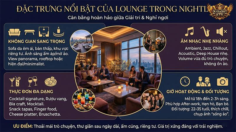 Sự cân bằng hoàn hảo giữa giải trí và nghỉ ngơi tạo nên sức hút đặc biệt của các Lounge Bar