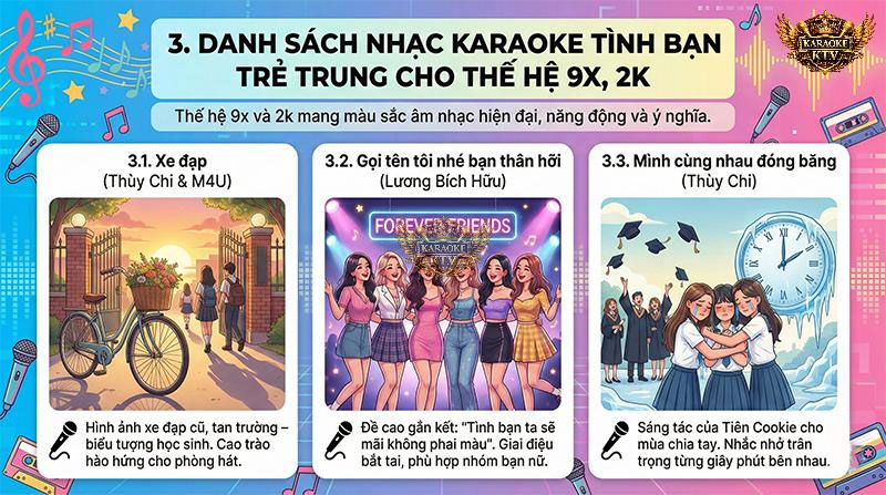 Danh Sách Nhạc Karaoke Tình Bạn Ý Nghĩa Cho Thế Hệ 9X Và 2K