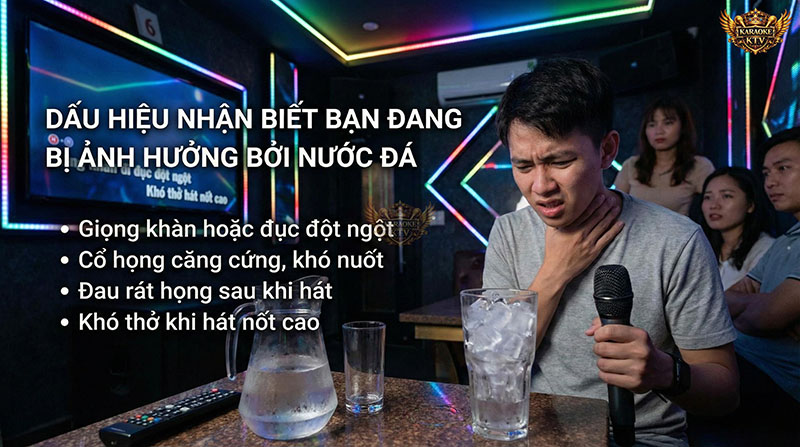Đừng chủ quan nếu thấy cổ họng căng cứng hoặc giọng đục ngầu chỉ sau vài bài hát đầu tiên