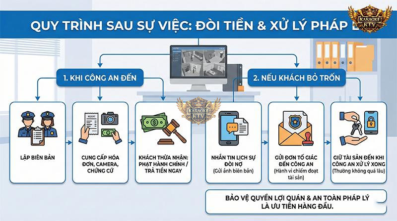Hướng dẫn cung cấp bằng chứng cho cơ quan chức năng và thu hồi công nợ hợp pháp nếu khách hàng cố tình bỏ trốn