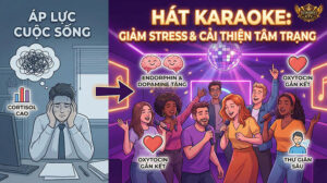 Hát karaoke là liệu pháp chuyển đổi tâm trạng nhanh chóng từ căng thẳng sang vui vẻ