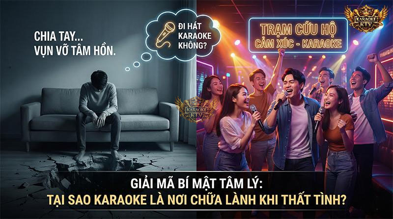 Dưới góc độ tâm lý học, một nơi ồn ào và náo nhiệt như quán hát lại vô tình trở thành "trạm cứu hộ" đắc lực nhất để hàn gắn những tâm hồn đang vụn vỡ
