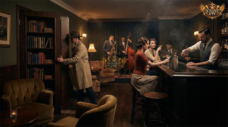 Không gian trải nghiệm tại một Speakeasy Bar điển hình