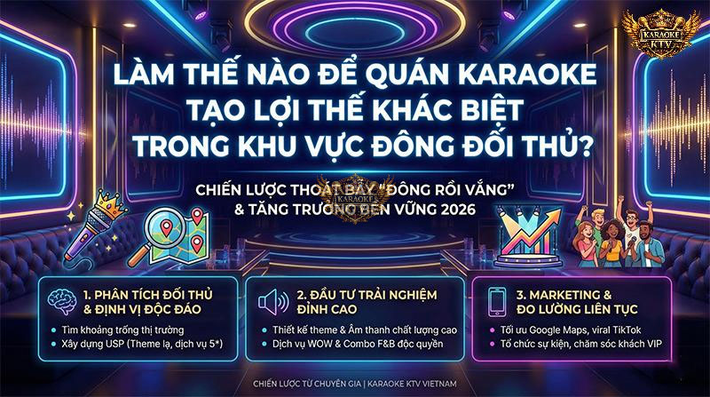 Làm thế nào để quán karaoke tạo lợi thế khác biệt trong khu vực đông đối thủ?