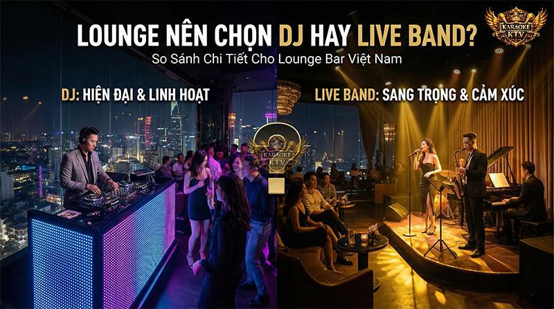 Lounge Nên Chọn DJ Hay Live Band? So Sánh Chi Tiết Cho Lounge Bar Việt Nam