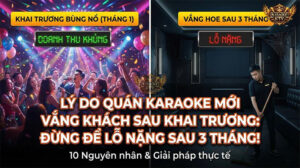 Đừng để niềm vui ngày khai trương trở thành nỗi lo lỗ vốn chỉ sau một quý. Khám phá ngay lý do tại sao quán karaoke của bạn lại vắng khách nhanh chóng đến vậy