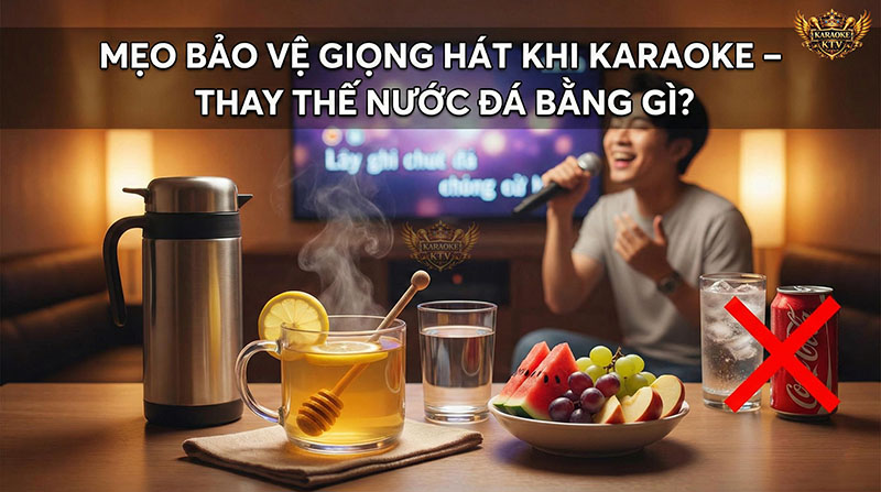 Hãy chuẩn bị một bình trà ấm hoặc nước chanh mật ong để "tiếp sức" cho giọng hát thay vì uống bia lạnh hay nước ngọt