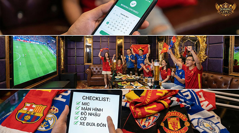 Hãy nhớ đặt phòng trước 1-2 ngày đối với các trận "Big Match" để xí được phòng đẹp nhất