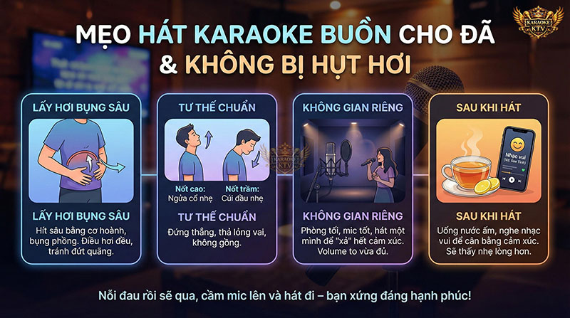 Mẹo hát karaoke hơi khỏe không bị hụt hơi và đau họng