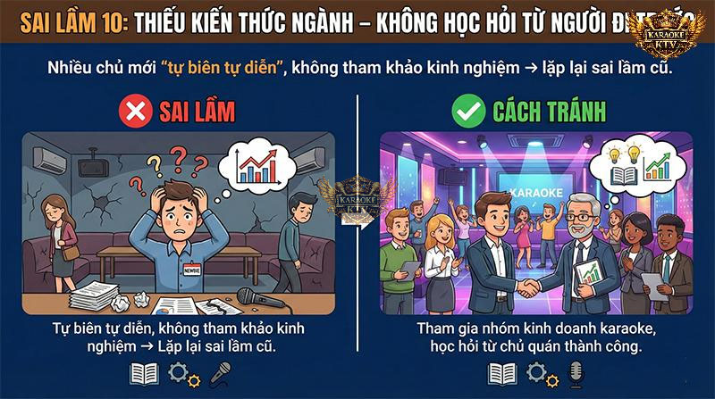 Sai lầm 10: Thiếu kiến thức ngành – Không học hỏi từ người đi trước