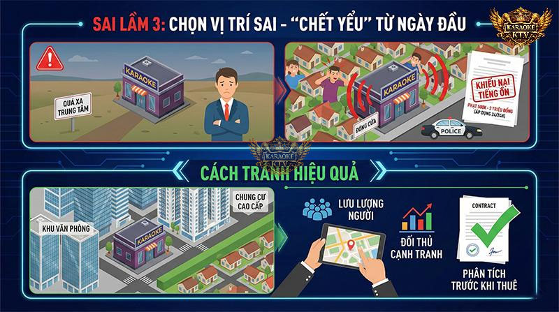 Sai lầm 3: Chọn vị trí sai – “Chết yểu” từ ngày đầu