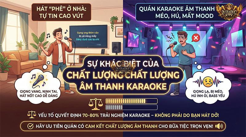Sự Khác Biệt Giữa Hát Ở Nhà Và Quán Karaoke Âm Thanh Kém