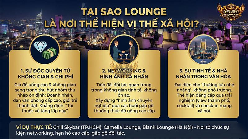 3 lý do khiến lounge trở thành biểu tượng địa vị (status symbol) của doanh nhân: sự độc quyền, networking và văn hóa thưởng thức tinh tế