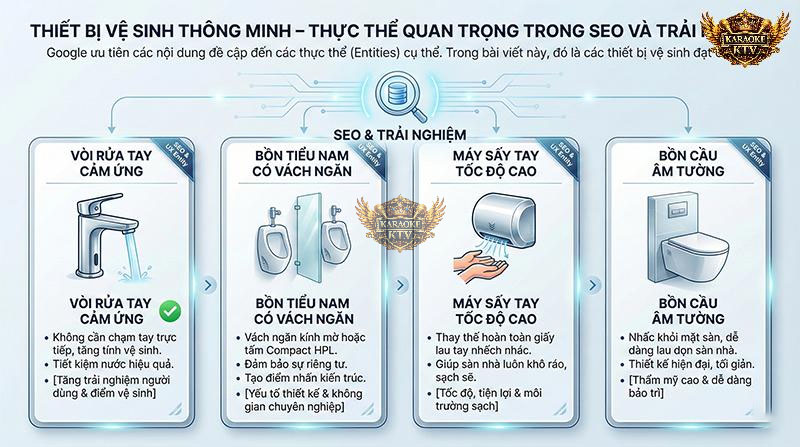 Thiết bị cảm ứng không chạm (Touchless) không chỉ sang trọng mà còn giải quyết bài toán vệ sinh nơi công cộng hiệu quả nhất