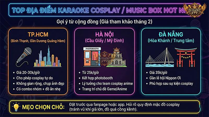 Gợi ý những "tọa độ" music box giá rẻ, decor đẹp dành riêng cho team cosplay tụ tập cuối tuần