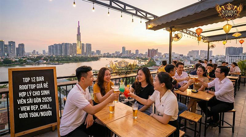 Top Rooftop Bar giá rẻ view đẹp cho sinh viên Sài Gòn