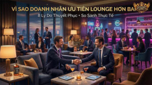 Không gian sang trọng và đẳng cấp của lounge luôn là lựa chọn hàng đầu để các doanh nhân tiếp đãi đối tác quan trọng