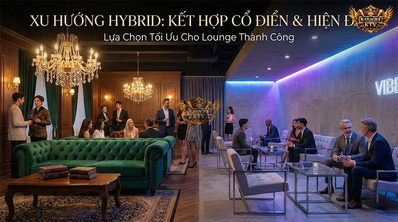 Phong cách thiết kế Hybrid - sự giao thoa tinh tế giữa hoài niệm và hiện đại, giúp lounge của bạn thu hút đa dạng tệp khách hàng