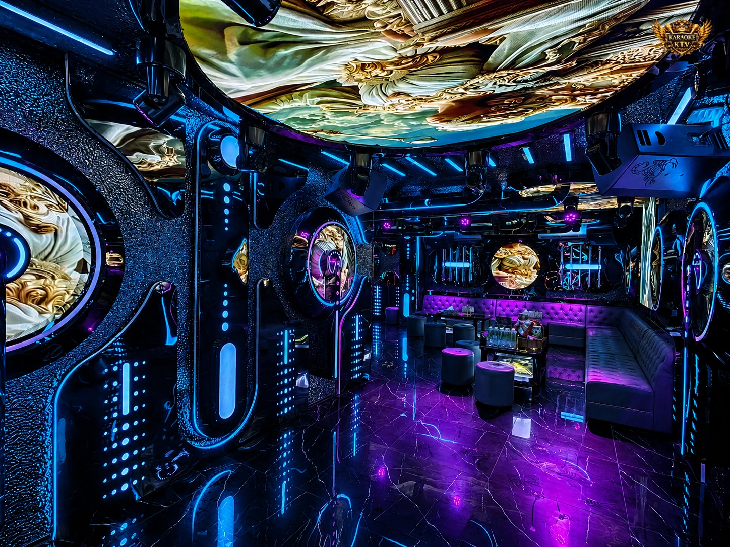 Không gian Restaurant KTV Karaoke Gà Cửu Long KDC Trung Sơn