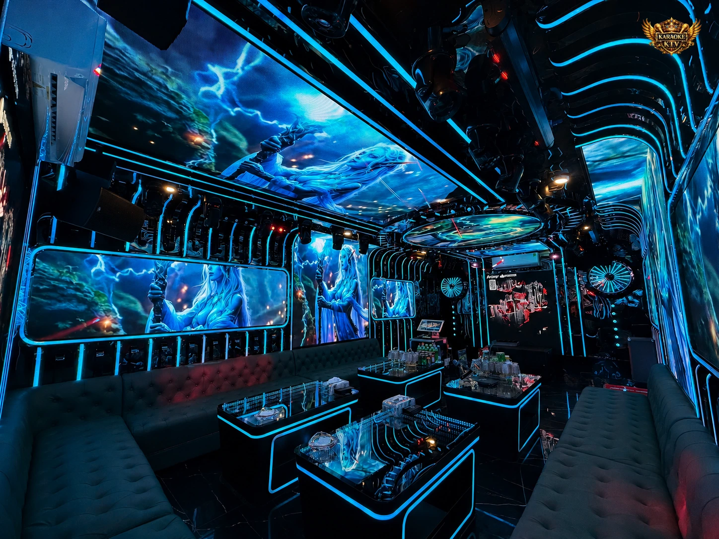 Không gian phòng VIP Karaoke CHINA TOWN sang trọng hiện đại